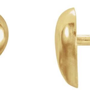 14K Yellow Gold Puffed Heart Earrings