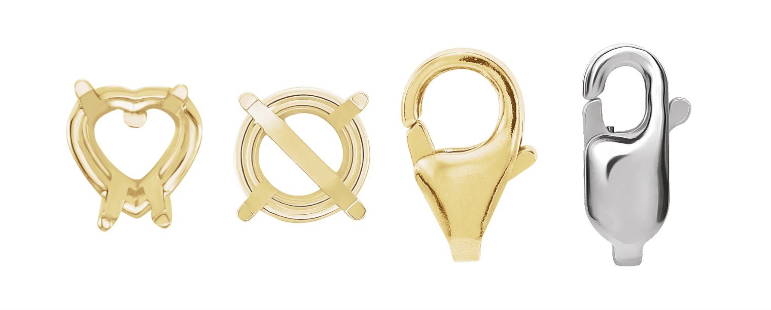 Gold earring settings and lobster clasps