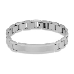 Personalized Stainless Steel ID Bracelet, Engraved Name up to 8 Characters, 8 in, Bracelets