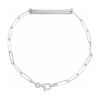 Personalized Sterling Silver Bar Bracelet, Engraved Name or Date up to 20 Characters, 7 in