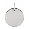 Personalized Sterling Silver Circle Charm, Engraved up to 19 Characters
