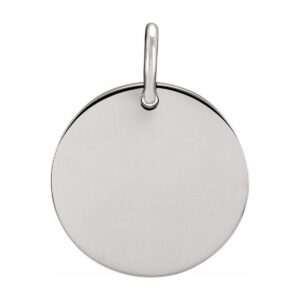 Personalized Sterling Silver Circle Charm, Engraved up to 19 Characters