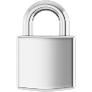 Personalized Sterling Silver Lock Pendant, Engraved Initial