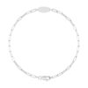 Personalized Sterling Silver Oval Bracelet, Engraved Initials up to 3 Characters, 7 in