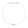 Personalized Sterling Silver Paperclip-Style Link Bracelet, Engraved Name or Date up to 11 Characters, 7 in