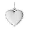 Personalized Sterling Silver Scalloped Heart Charm, Engraved up to 12 Characters