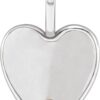 Sterling Silver .02 ct. Natural Diamond Heart Charm/Pendant